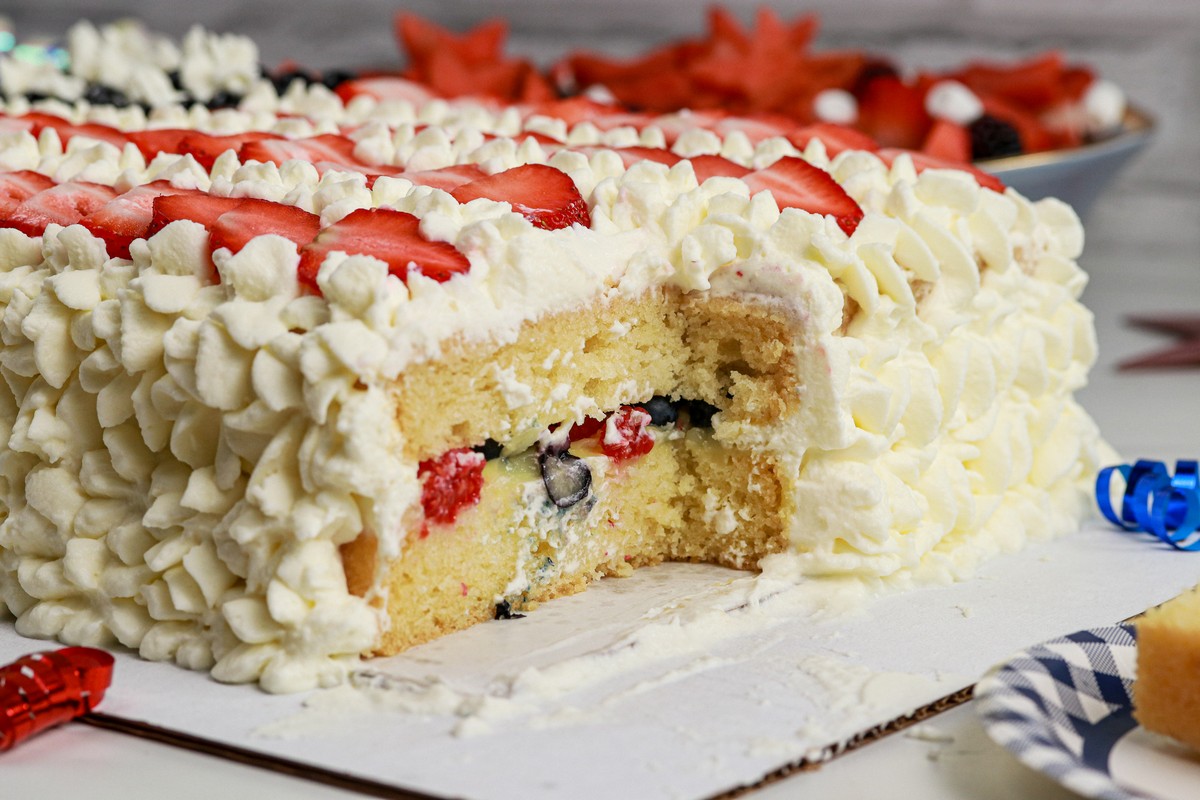 Gluten-Free 4th of July Celebration Cake/Kinnikinnick Foods